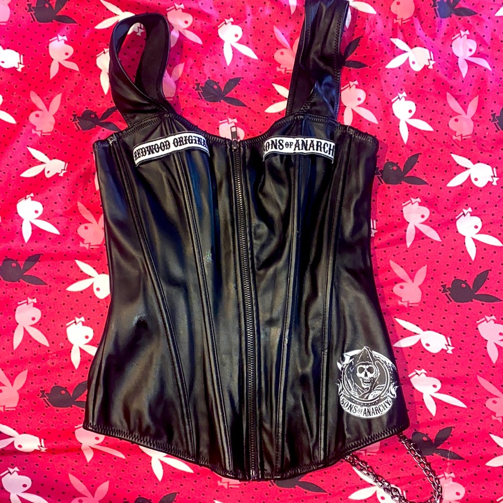 Corset - Sons of Anarchy Pleather Zip Up